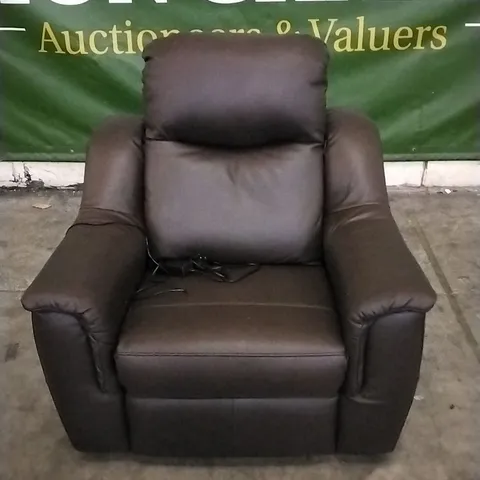 QUALITY BRITISH DESIGNED & MANUFACTURED G PLAN FIRTH POWER RECLINER ARMCHAIR CAPRI CHOCOLATE LEATHER