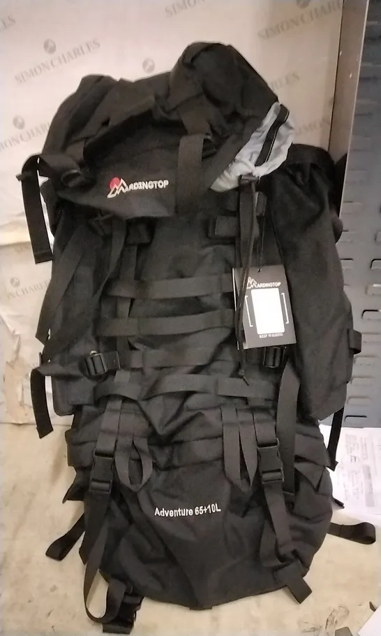 BRAND NEW MARDINGTOP ADVENTURE 65+10L HIKING BACKPACK BLACK RRP £129.99