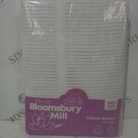 BLOOMSBURY MILL CELLULAR BLANKET TWIN PACK