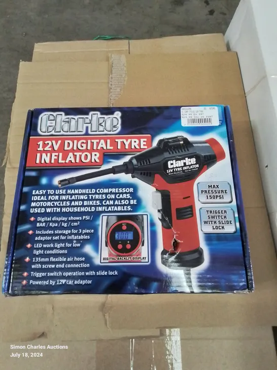 CLARKE 12V DIGITAL TYRE INFLATOR