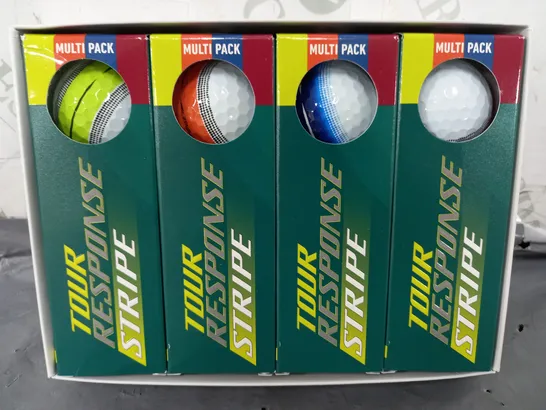 BOXED TAYLORMADE TOUR RESPONSE STRIPE GOLF BALLS MULTIPACK