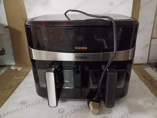 TOWER, T17100 VORTX VIZION 9L DUAL BASKET AIR FRYER