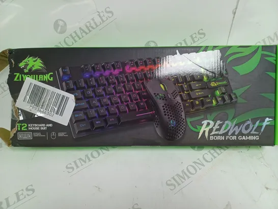 BOXED ZIYOULANG RED WOLF T2 KEYBOARD AND MOUSE SUIT