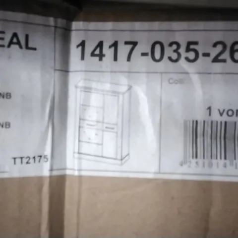 BOXED MONTREAL OAK UNIT (PARTS, 1 OF 2 BOXES)