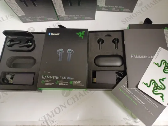 LOT OF 10 BOXED PAIRS OF RAZER HAMMERHEAD TRUE WIRELESS EARBUDS