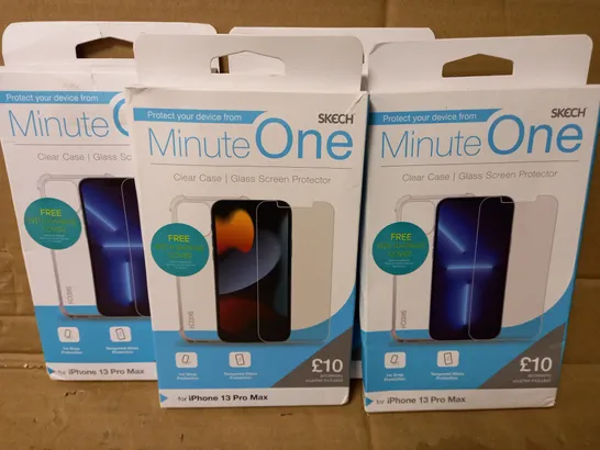 LOT OF 4 MINUTE ONE CLEAR CASES FOR IPHONE 13 PRO MAX