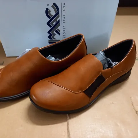 boxed pair of imac karena brown shoes - 39