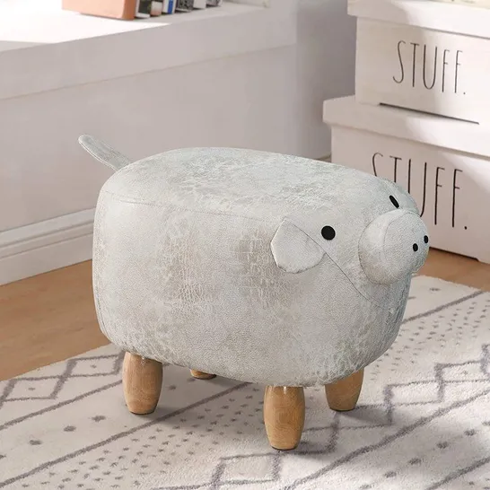 BOXED PIG FOOTSTOOL