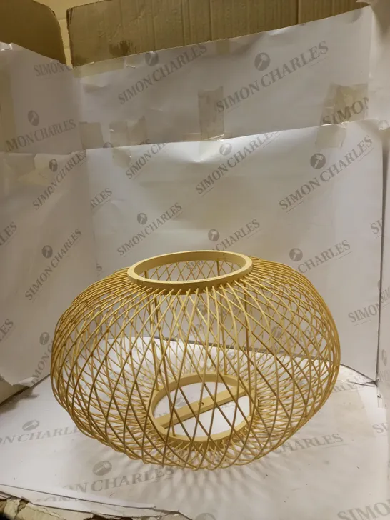 BAMBOO GLOBE PENDANT LIGHT SHADE 