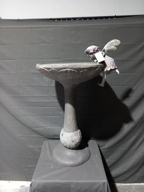 BOXED MY GARDEN STORIES FAIRY BIRD BATH IN GREY - COLLECTION ONLY