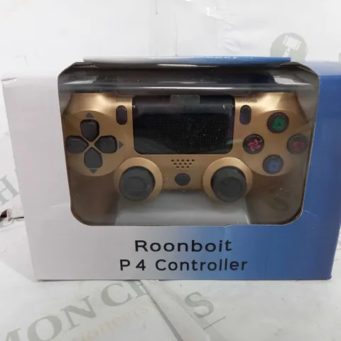 BOXED ROONBOIT PS4 CONTROLLER (GOLD COLOUR)