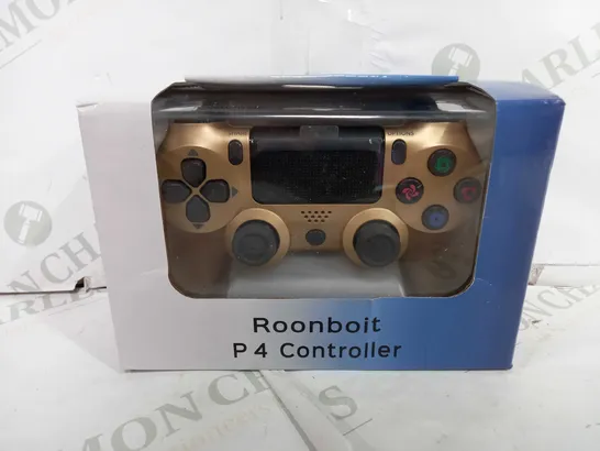 BOXED ROONBOIT PS4 CONTROLLER (GOLD COLOUR)