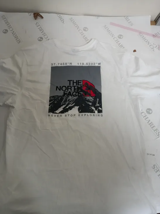 NORTH FACE WHITE LOGO TSHIRT-LARGE 