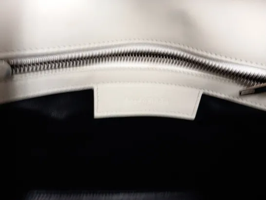 BALENCIAGA PARIS WHITE AND BLACK CLUTCH BAG