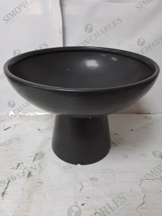 K BY KELLY HOPPEN FOOTED BOWL - BLACK