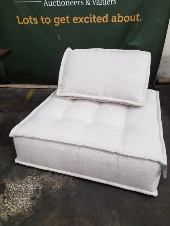 BOXED ASPECT LOUNGE CHAIR - NATURAL FABRIC