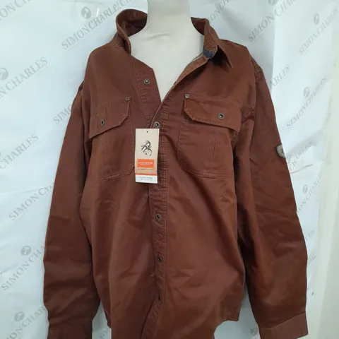 LEGENDARY WHITETAILS JOURNEYMAN LEATHER SHIRT JACKET IN BROWN SIZE L