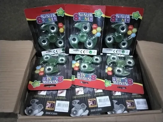 BOX CONTAINING APPROXIMATELY 48 BOXED AND SEALED NINJA FIDGET SPINNERS -GREEN-