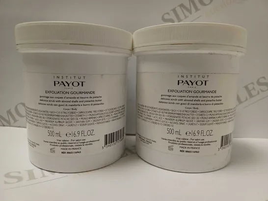 LOT OF 2 X 500ML PAYOT RITUEL CORPS EXFOLIATION GOURMANDE 