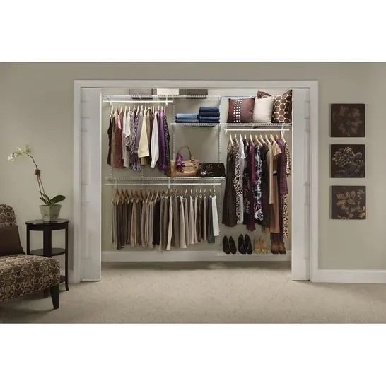 BOXED SHELF KIT 244CM WIDE CLOTHES STORAGE SYSTEM