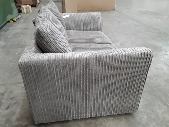 QUALITY DESIGNER 2 SEATER SOFA - GREY JUMBO CORD FABRIC