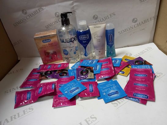 LOT OF ASSORTED CONDOMS & LUBRICANTS 