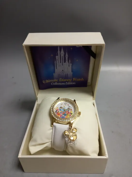 BOXED DISNEY WATCH IN WHITE AND GOLD