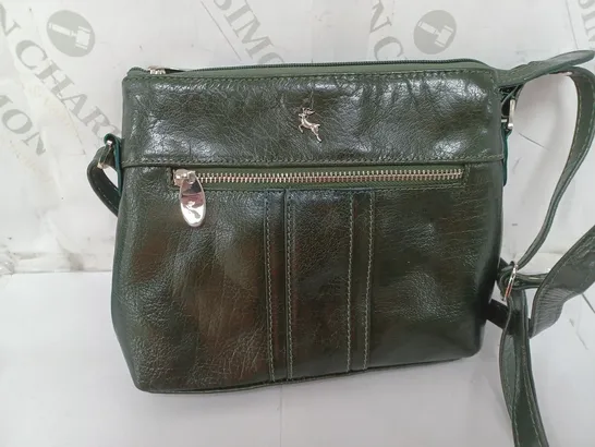 ASHWOOD ANGELA MEDIUM LEATHER CROSSBODY BAG IN GREEN