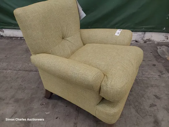 QUALITY BRITISH DESIGNER LOUNGE Co. JOSHUA EASY CHAIR MUSTARD FABRIC 