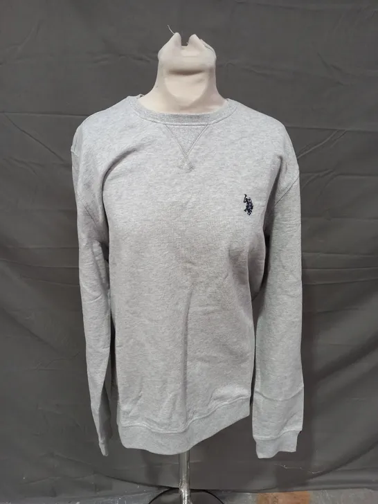 U.S. POLO ASSIN LIGHT GREY JUMPER - MEDIUM