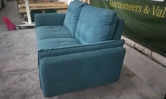 QUALITY ITALIAN DESIGNER BOLZANO 2 SEATER ELECTRIC RECLINER SOFA  - TEAL FABRIC 