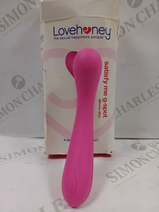 BOXED LOVEHONEY SATISFY ME G-SPOT SILICONE DILDO 