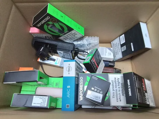 LOT OF ASSORTED E-CIGS AND PARTS TO INCLUDE VAPORESSO, GEEKVAPE AND ASPIRE