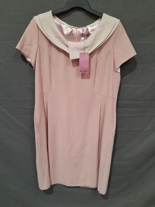 COCO DOLL COLLARED DRESS IN PALE PINK - SIZE 18