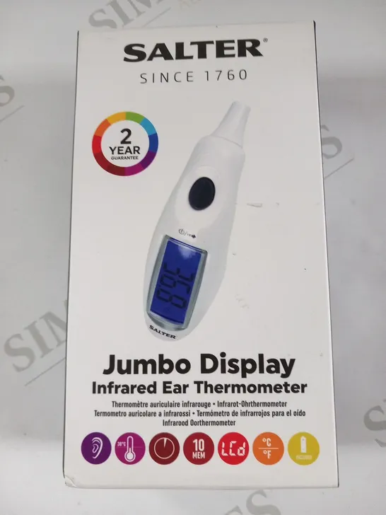 BOXED SALTER JUMBO DISPLAY INFRARED EA THERMOMETER 