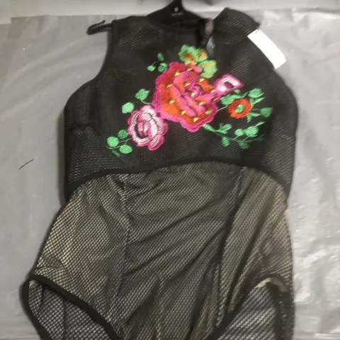 ANN SUMMERS SILA BODY BLACK FLORAL SIZE SMALL