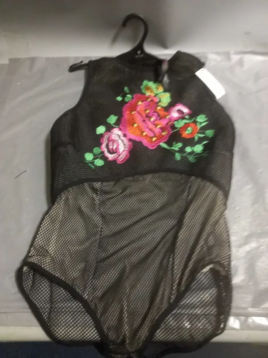 ANN SUMMERS SILA BODY BLACK FLORAL SIZE SMALL