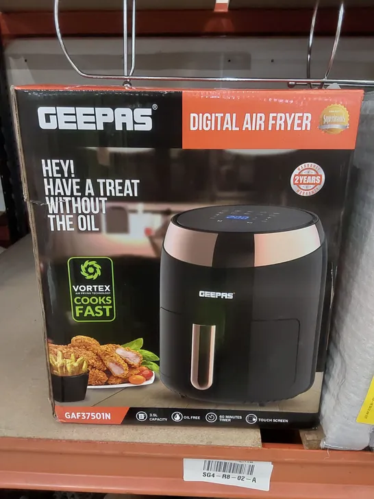 BOXED GEEPAS VORTEX 3.5L DIGITAL AIR FRYER 