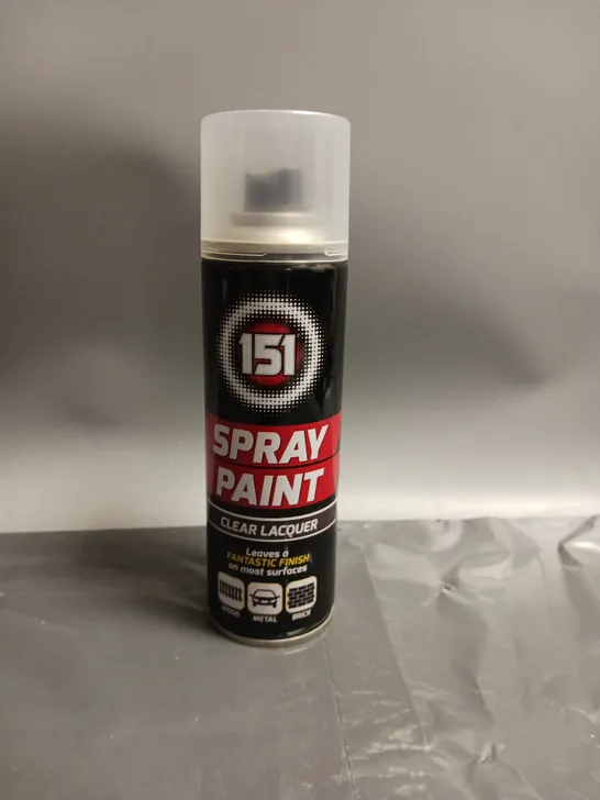 LOT OF 12 151 CLEAR LACQUER SPRAY PAINT 