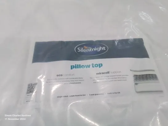 QUALITY BAGGED SILENT NIGHT DOUBLE PILLOW TOP MIRACOIL SUPPORT MATTRESS