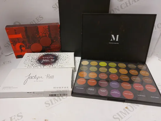 LOT OF 5 ASSORTED MORPHE PRODUCTS TO INCLUDE 15T YOUR TRUE SELFIE ARTISTRY PALETTE, JACLYN HILL THE VAULT ARMED & GORGEOUS PALETTE, JACLYN HILL BLING BOSS, ETC