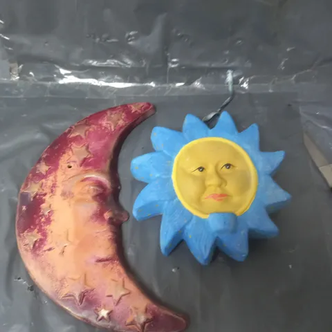 UNBOXED SUN AND MOON GARDEN ORNAMENTS