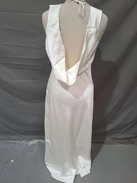 ABERCROMBIE & FITCH COWL BACK SATIN DRESS IN IVORY SIZE SMALL P