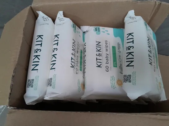 APPROXIMATELY 10 PACKS OF 60 KIT & KIN BABY WIPES 