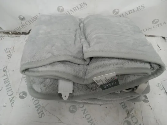 BOXED COZEE HOME HEATED BLANKET IN LIGHT GREY