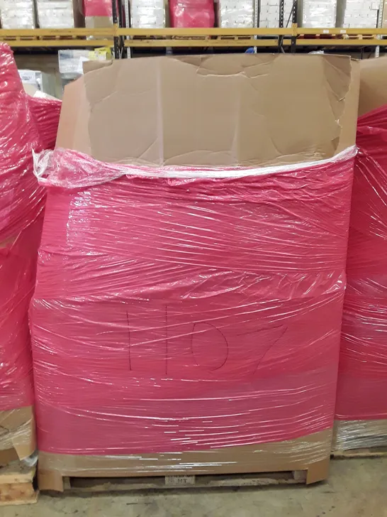 PALLET OF ASSORTED PRODUCTS INCLUDING TOILET SEAT, MEMORY FOAM MATTRESS TOPPER, FLOOR MAT, STROLLER, OFFICE CHAIR