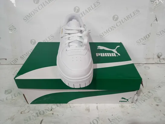 BOXED PAIR OF PUMA CALI DREAM SHOES IN WHITE UK SIZE 7