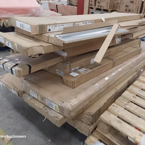 PALLET OF ASSORTED BOXED FURNITURE PARTS, INCLUDING WARDROBES.