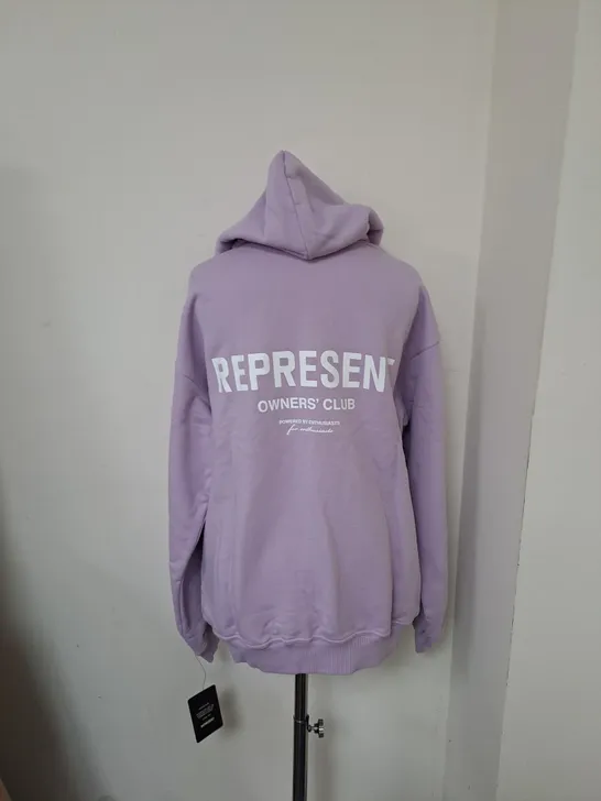 REPRESENT OWNERS CLUB HOODIE LILAC PASTEL - MEDIUM