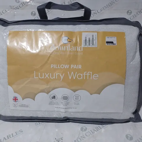 DOWNLAND LUXURY WAFFLE PILLOW PAIR